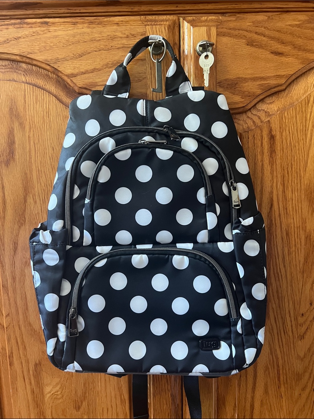 Black Polka Dot Women’s Backpack